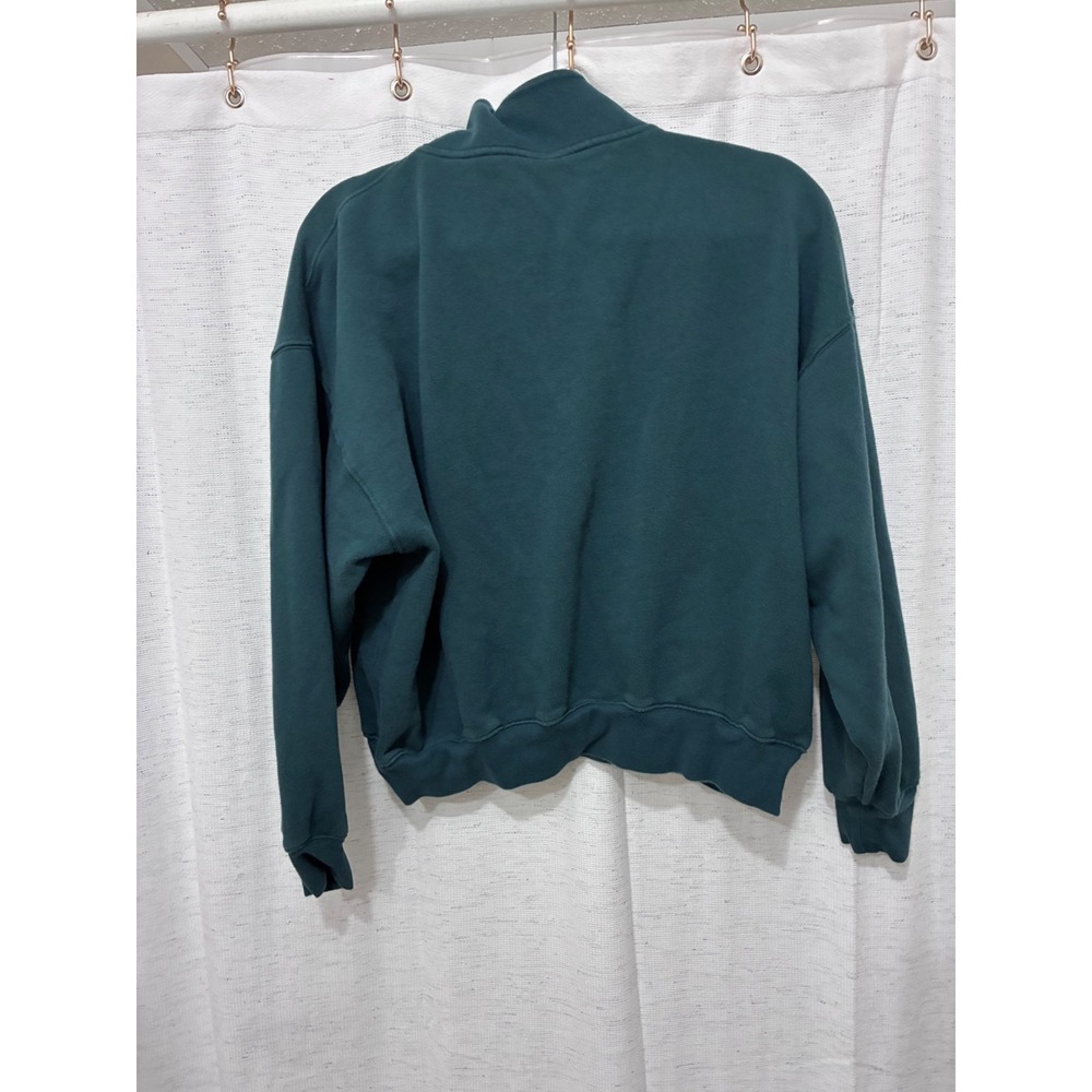 Victoria's Secret PINK Quarter Zip Sweatshirt and Wide Leg Sweatpants Set Green - Picture 6 of 11